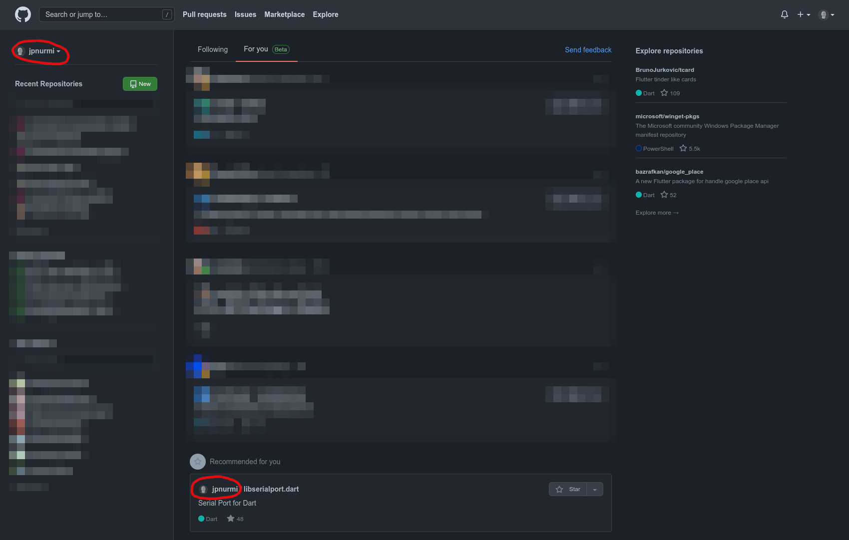 Own repos recommended · community · Discussion #13747 · GitHub