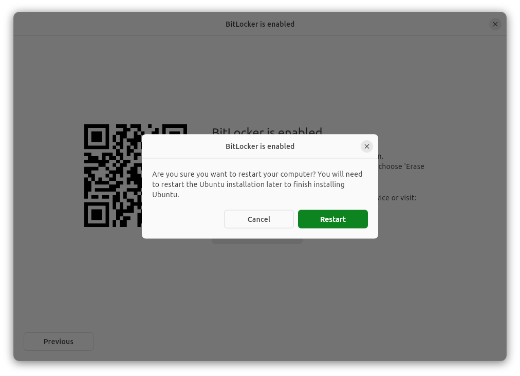 Proposal note/warn about BitLocker recovery key · Issue 1755 · canonical/ubuntudesktop