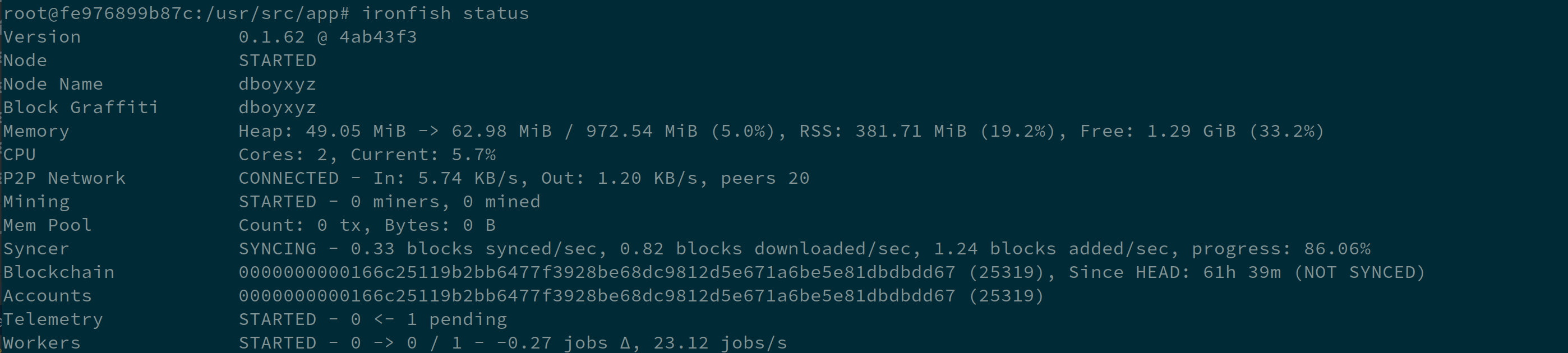 [ironfish blockchain did not sync for severl days] · Issue #3312 · iron ...