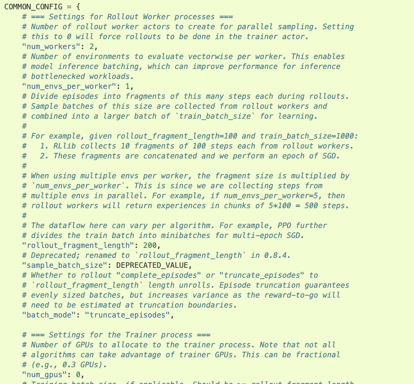 [rllib] Tame the configuration · Issue #8571 · ray-project/ray · GitHub