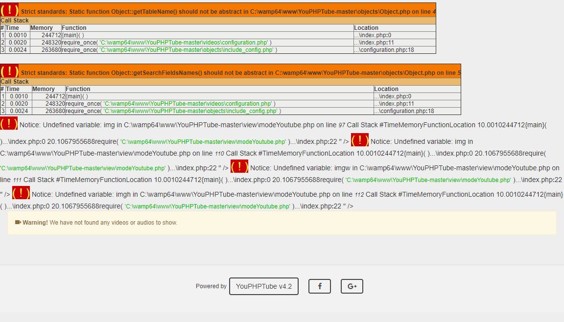 Strict standards: Static function Object::getTableName() should not be ...