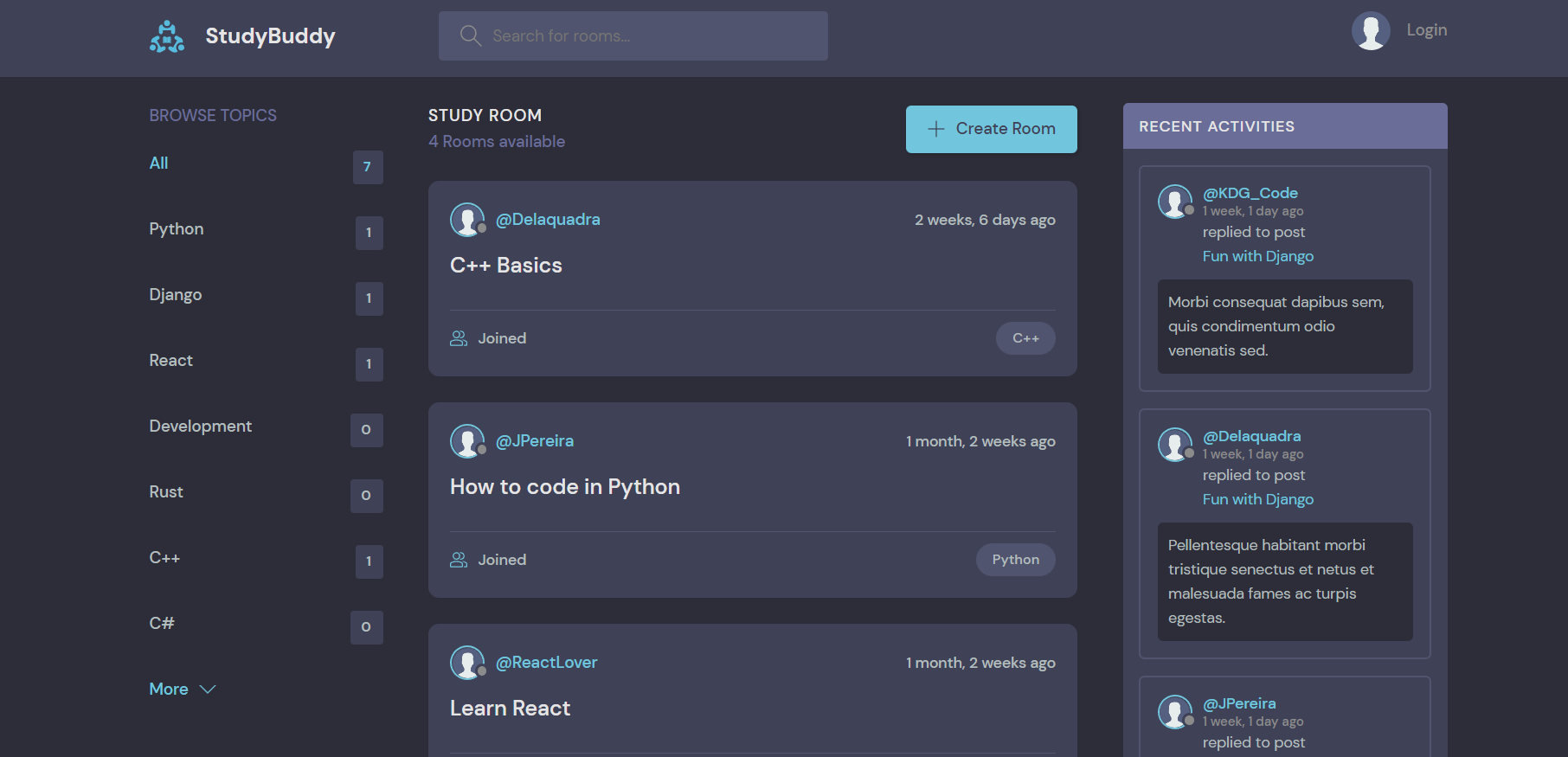 GitHub - LuisRon/basic-django-social-app: Basic Django forum application