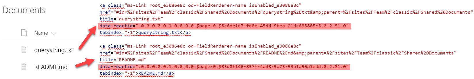 Cannot access the HTML for the Name column and modify it at runtime via ...