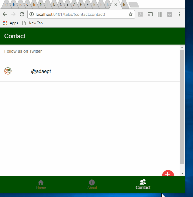 Testing Ionic 4 - Lab vs. Live: Alignment and selection issues with Fab ...