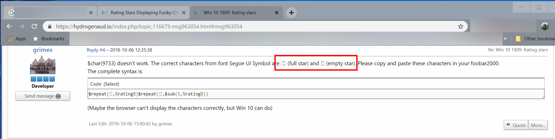 FooBar2000 Rating Stars Broken · Issue #21 · spottedmahn/my-blog · GitHub