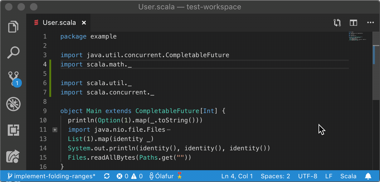 Code folding