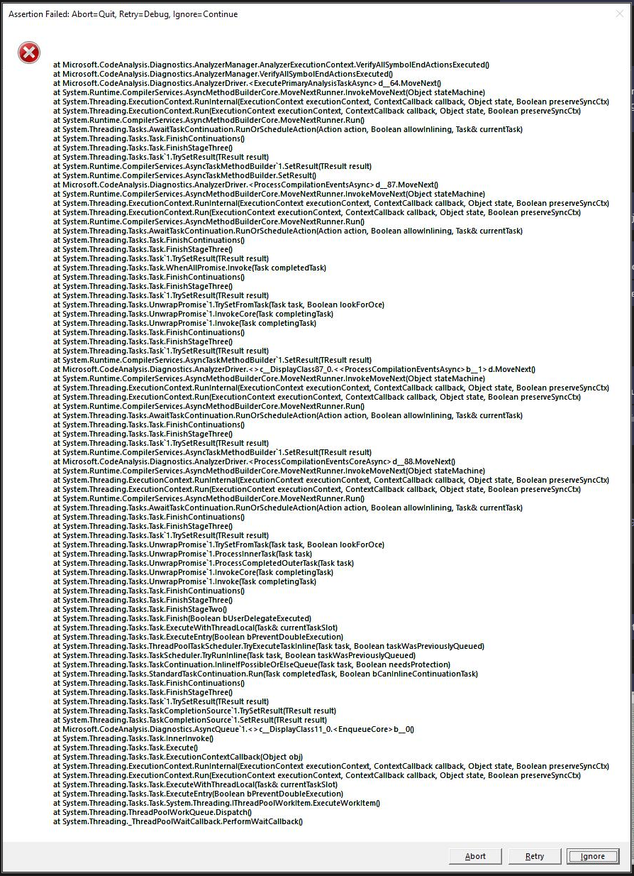 Debug integration test assertion in symbol end verification · Issue ...