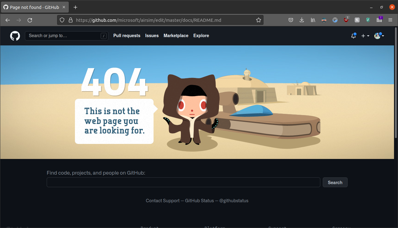 Edit on GitHub link redirects to 404 page · Issue #4454 · microsoft ...