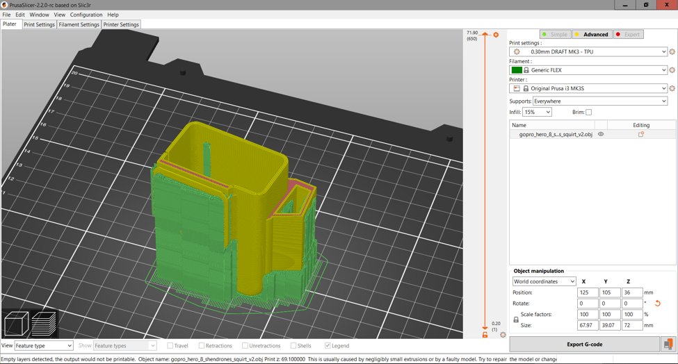 Empty layers detected... but only when using supports · Issue #3765 ...