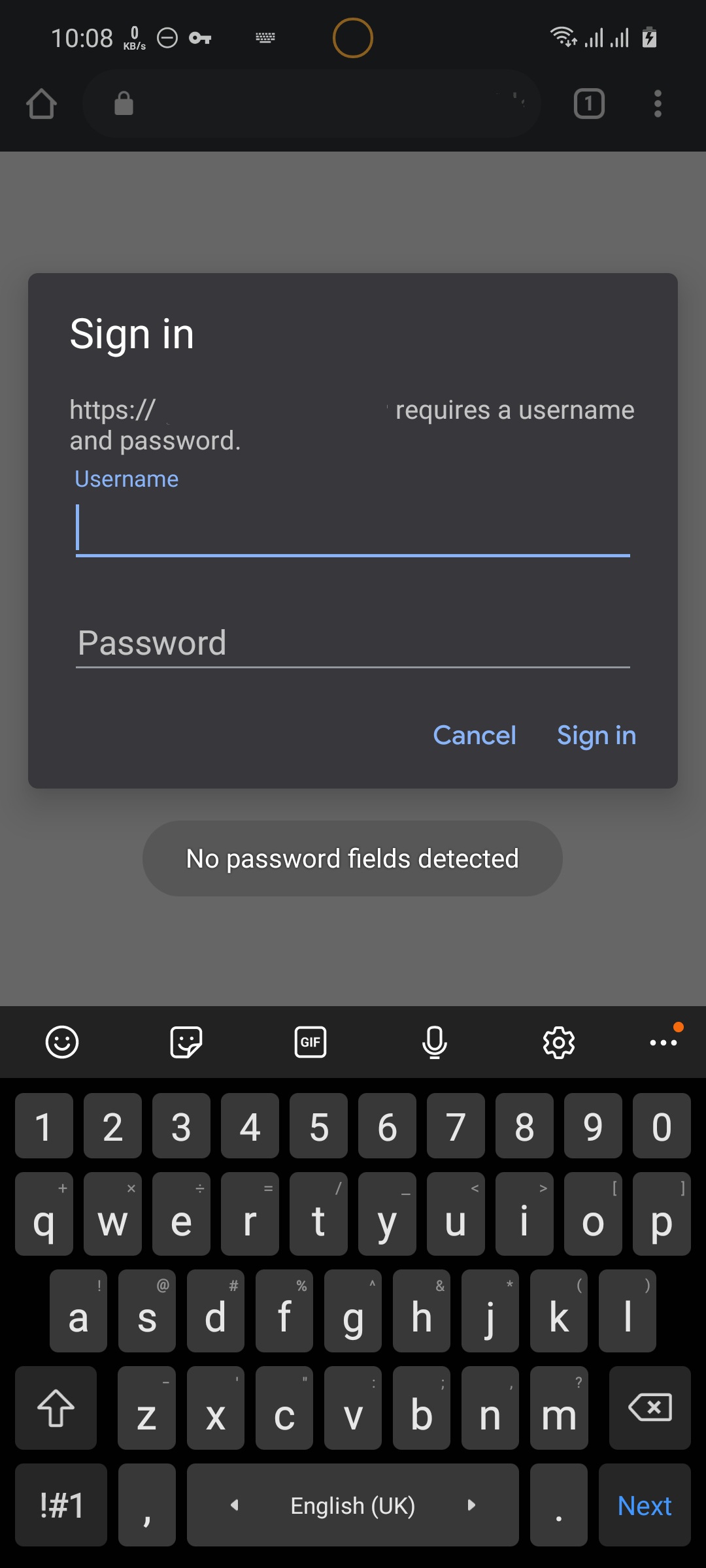 Autofill not working for HTTP authentication form on Chrome Android · Issue 1009 · bitwarden