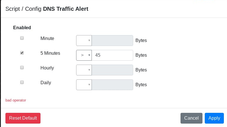 Bad Operator On Edit Scripts Modal Issue 3290 Ntop Ntopng Github