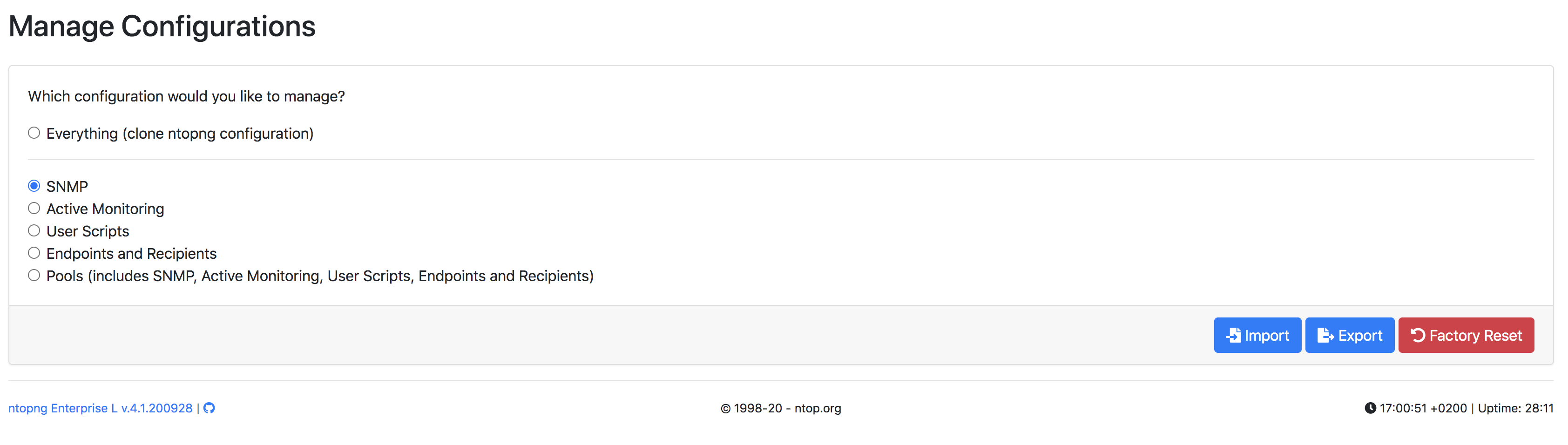 Rework Import/Export UI · Issue #4128 · ntop/ntopng · GitHub