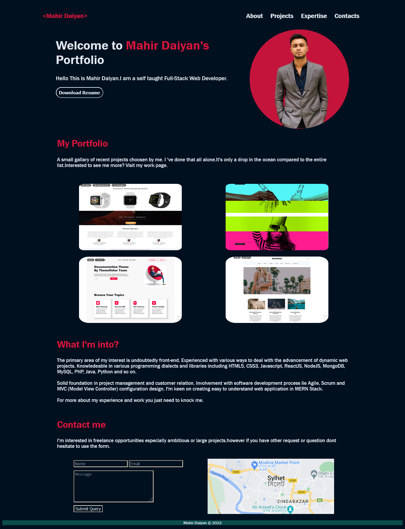 GitHub - daiyanshab/simple-portfolio: A simple portfolio using HTML & CSS
