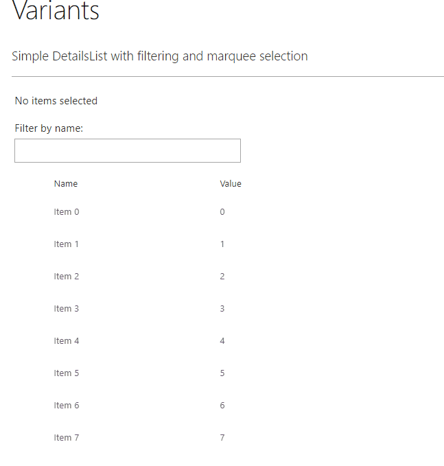 DetailsListSelectMultipleRows