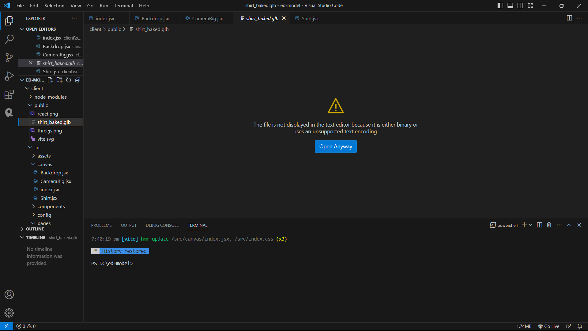 Is is not showing · Issue #36 · adrianhajdin/project_threejs_ai · GitHub