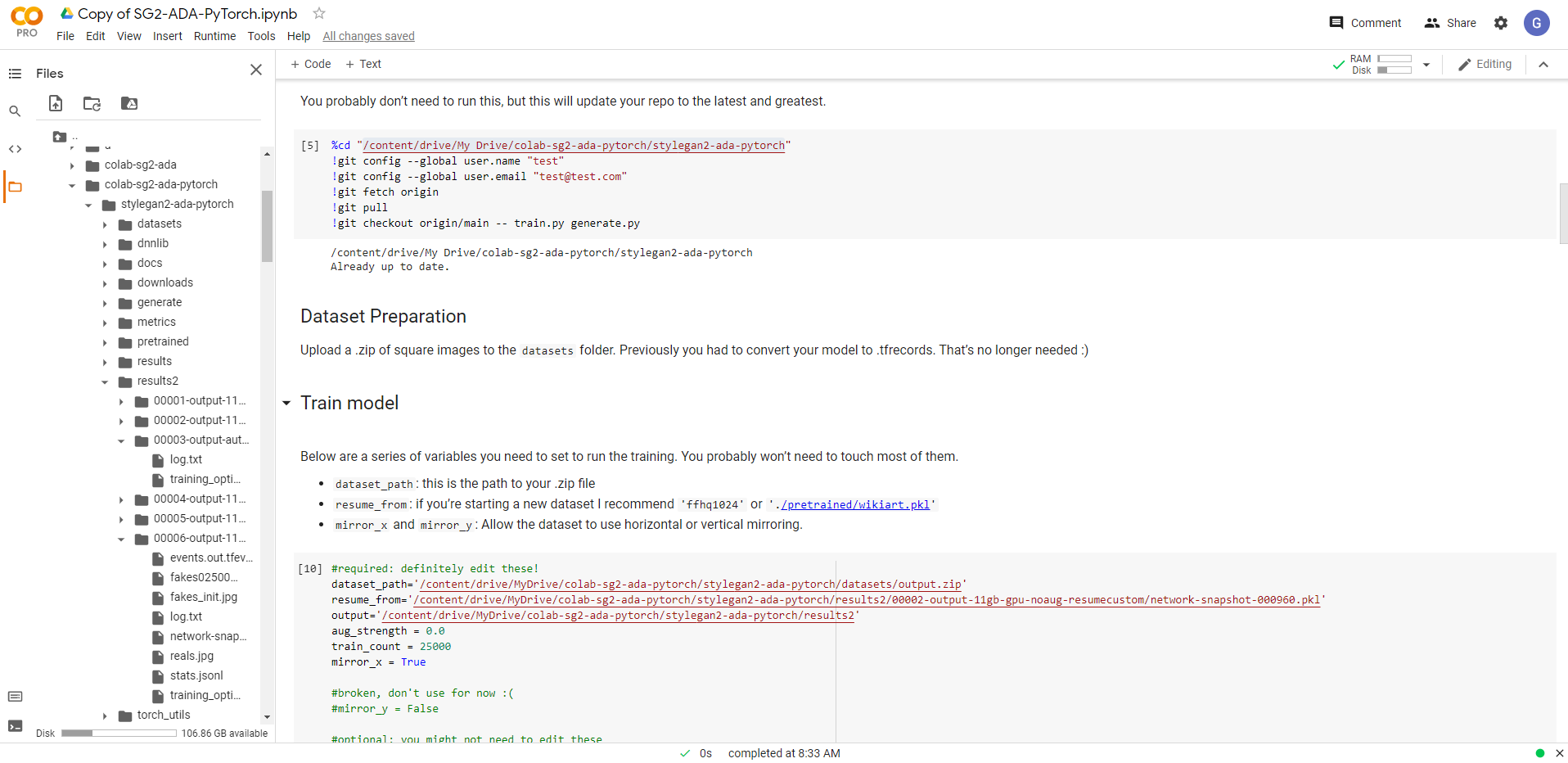 Exiting Message when trying to resume training on Colab · Issue #101 ...