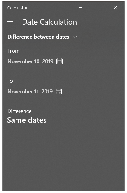Date Calculator showing wrong result in some instances when only one ...