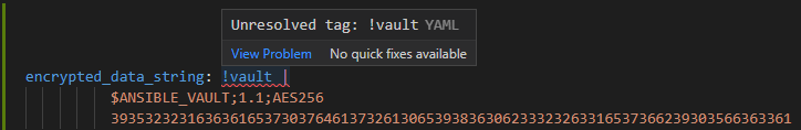 Unresolved tag: !vault in ansible yaml file · Issue #703 · redhat ...