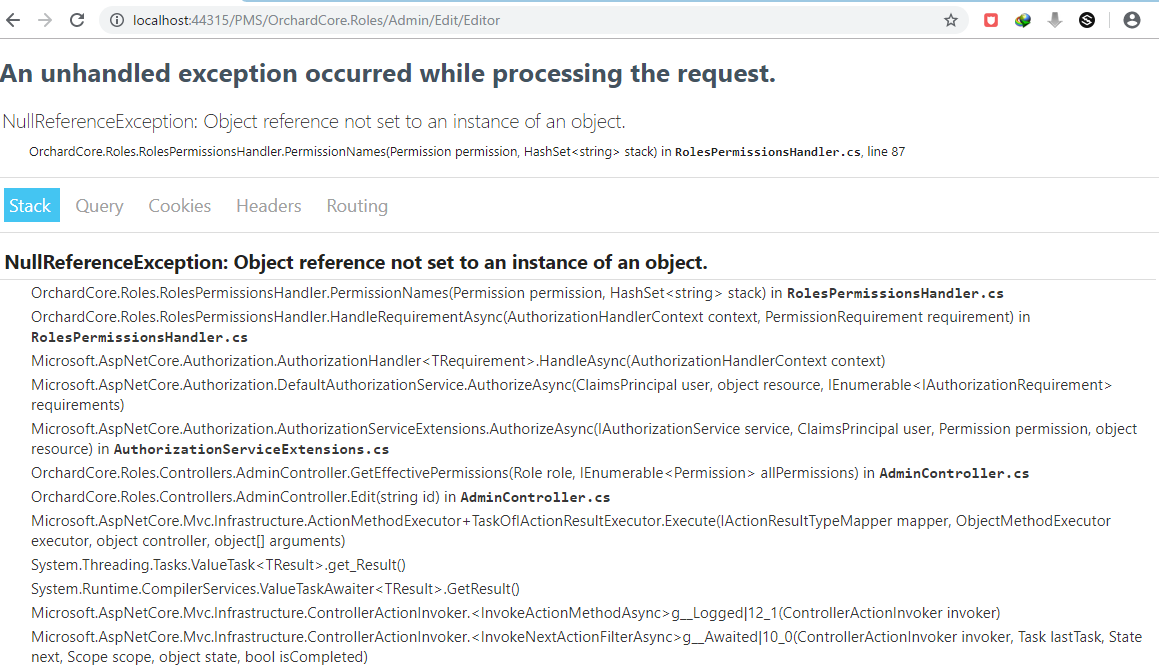 Unable to edit roles · Issue #4441 · OrchardCMS/OrchardCore · GitHub