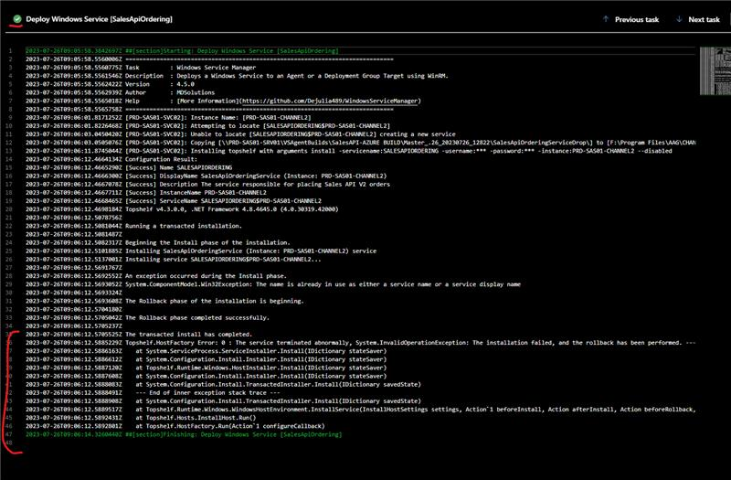 Topshelf service deployment failure reporting as success · Issue 66