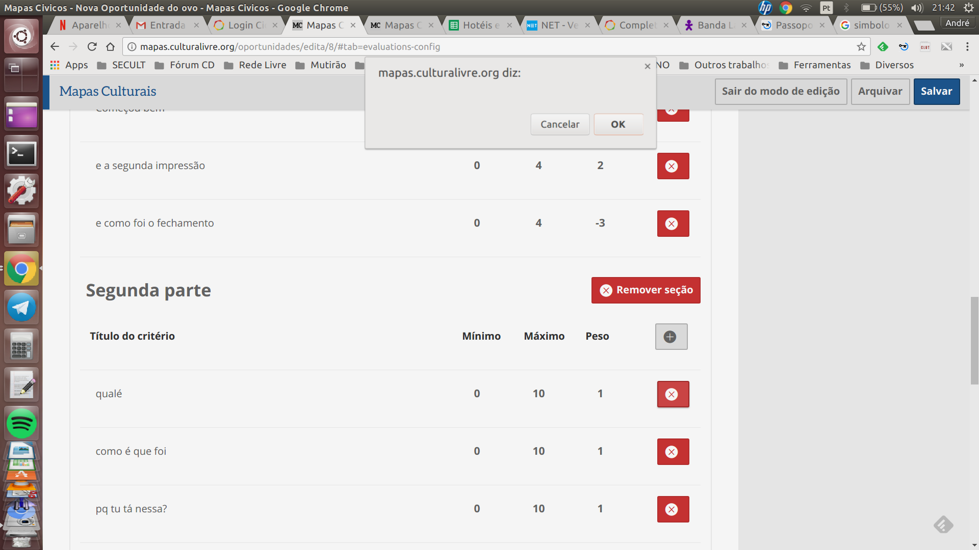 mapa_deletar um titulo