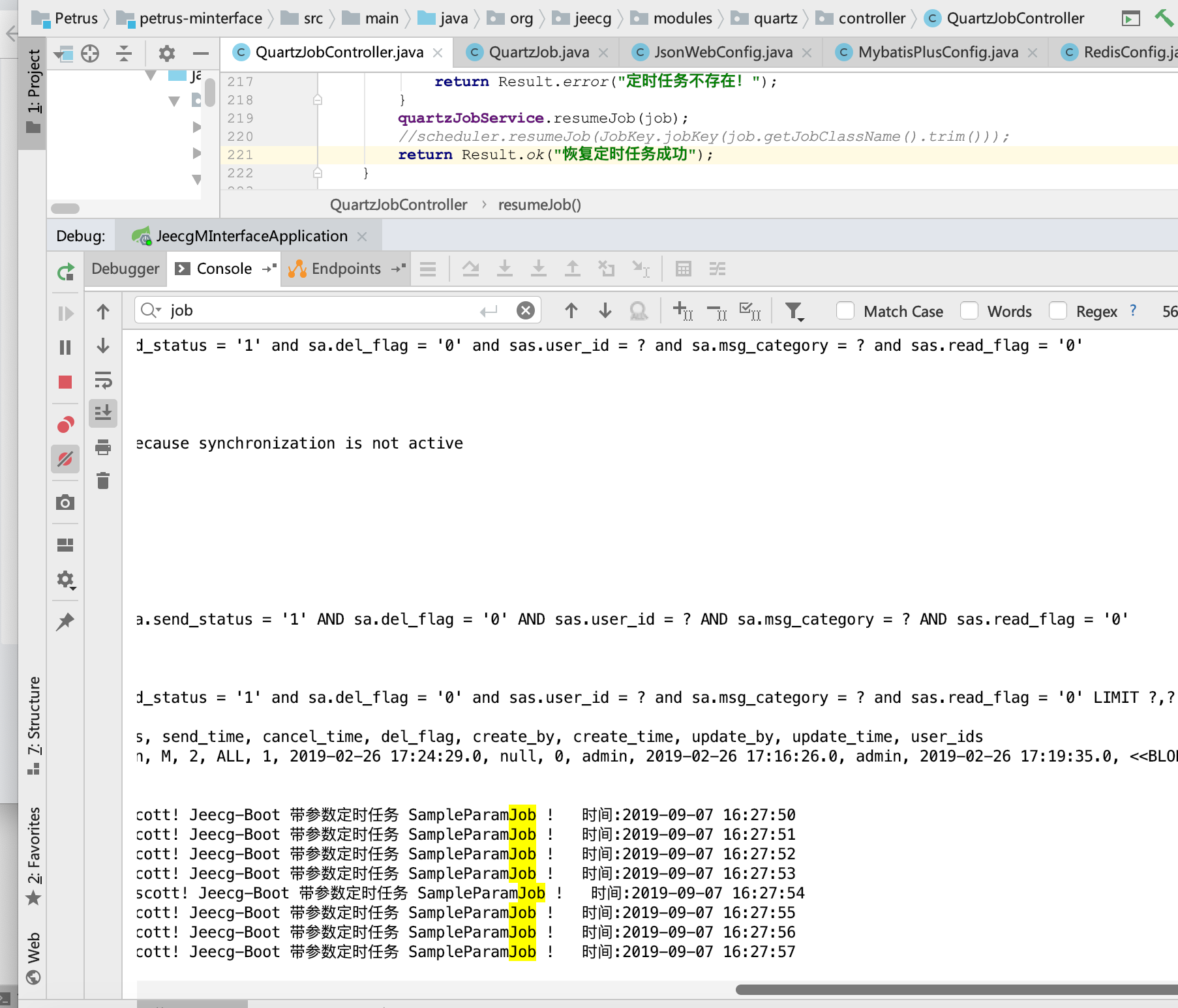 定时任务有bug · Issue #520 · jeecgboot/JeecgBoot · GitHub