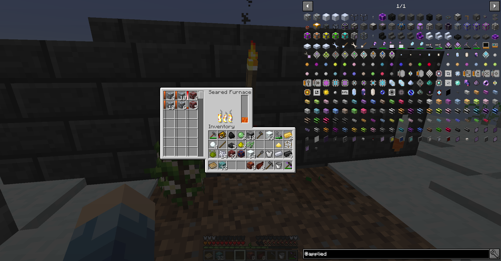 Splitting Stacks doesn't Update Seared Furnace Smelting (1.12.2, 2.10.1