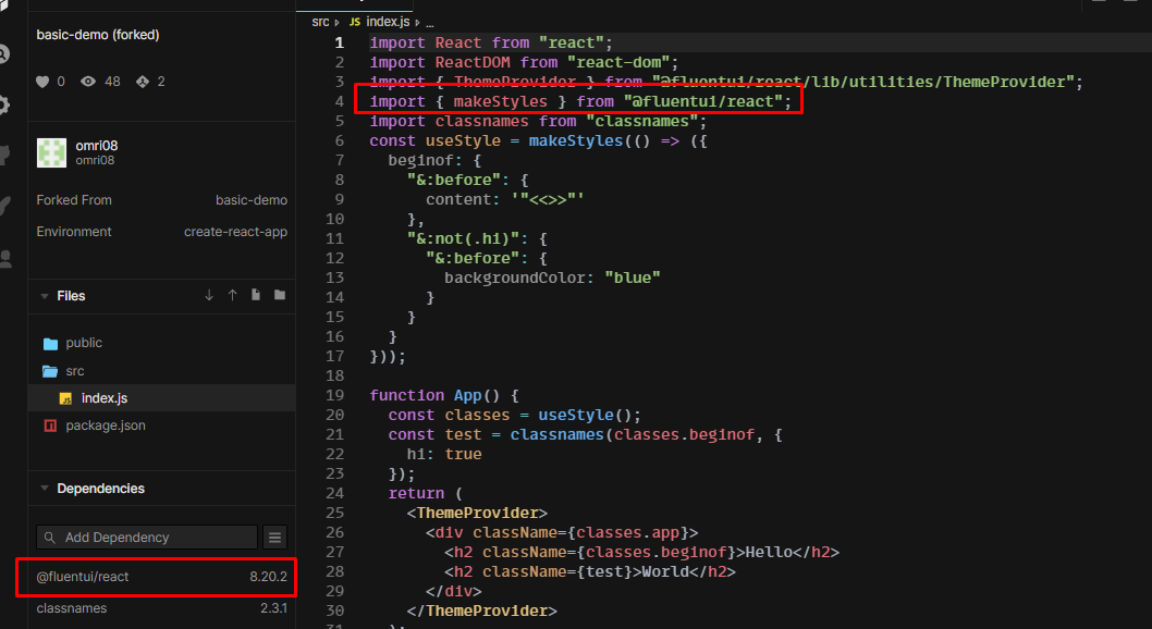 :not() pseudo-class not detecting class names using makeStyles · Issue ...