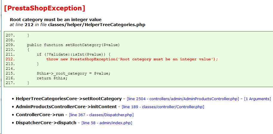 [PrestaShopException] · Issue #12820 · PrestaShop/PrestaShop · GitHub