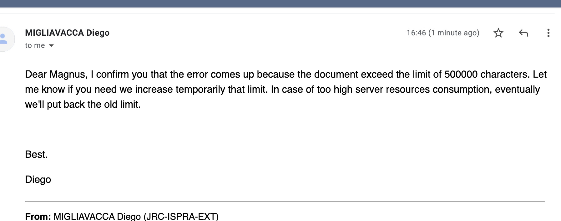 POST request body size > Response 403 Expecting value line 1 column