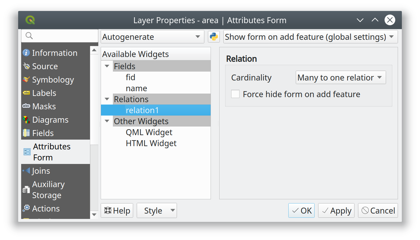 [feature] Relation widget force suppress popup · Issue #4942 · qgis ...