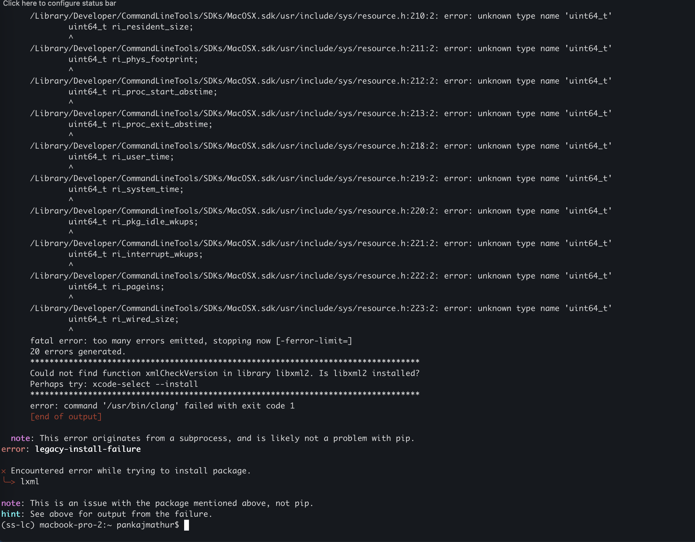 pip installation failed on mac osx Version 13.2 (22D49) · Issue #21 ...