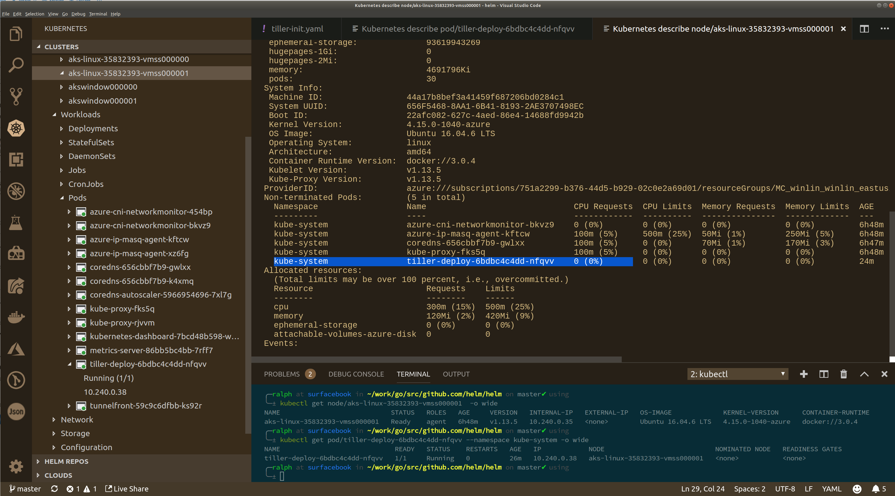 Tillerdeploy not listed in kubesystem namespace · Issue 536 · vscode
