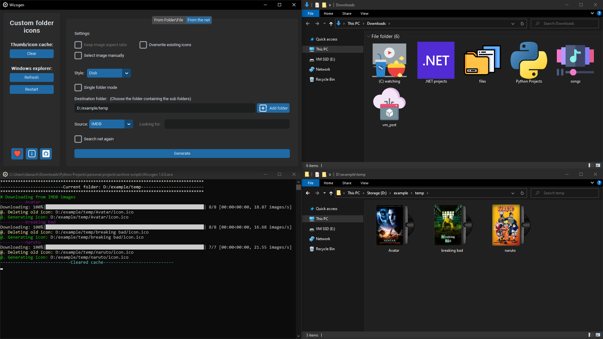 Wicogen windows folder icon generator · TomSchimansky CustomTkinter