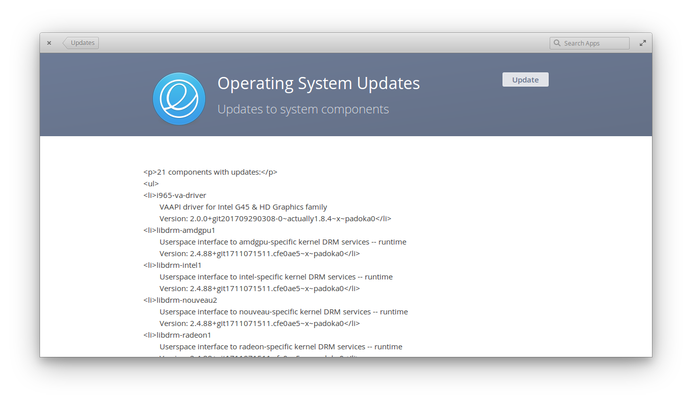 Operating System Updates showing html tags · Issue #532 · elementary ...