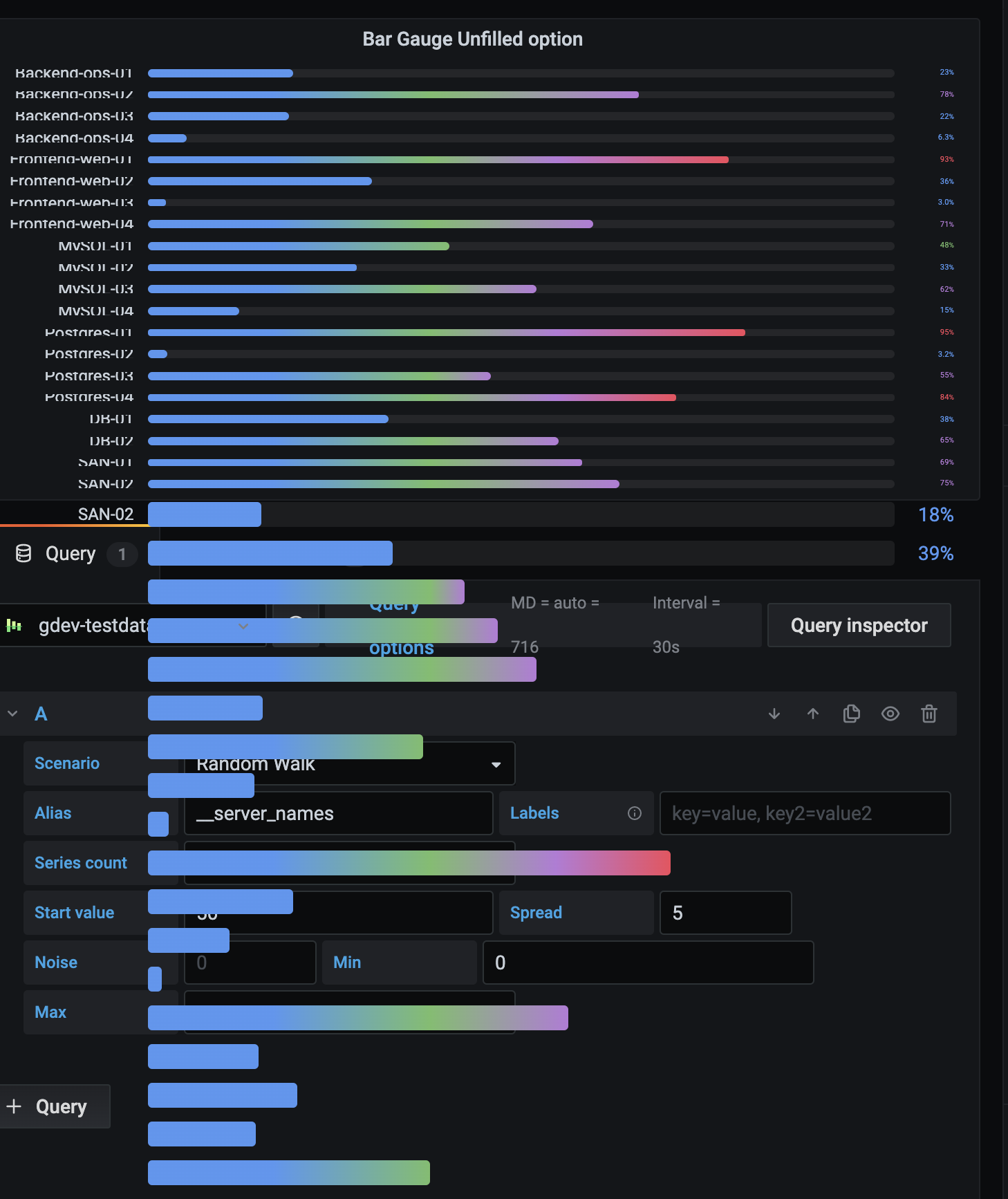 Edit Panel Bar Gauge leaks the chart on the query editor if you have