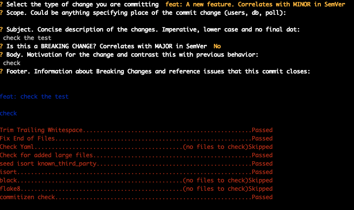 commitzen modifies the output from pre-commit and makes it hard to see ...