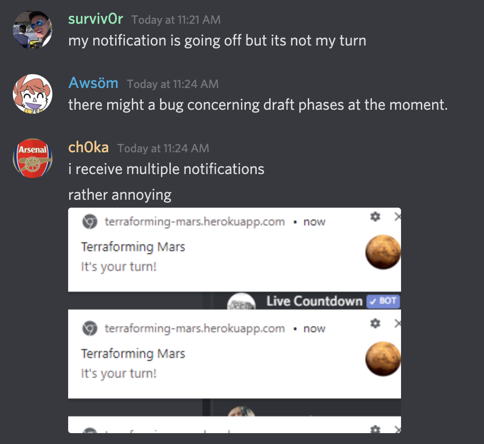 Bug: Too many notification · Issue #3047 · terraforming-mars ...