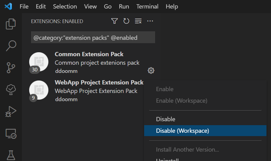 Create Categories/Groups for extensions. · Issue #20599 · microsoft ...
