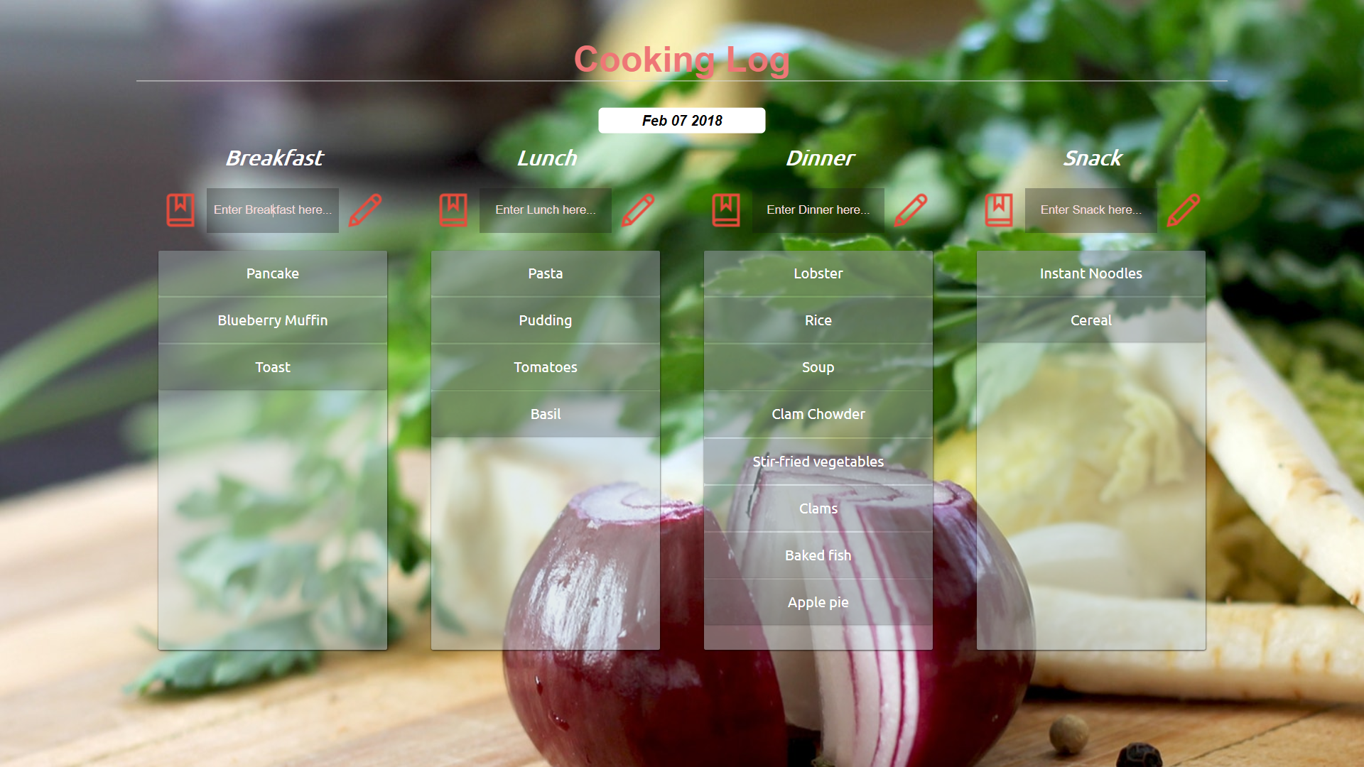GitHub - Eritz/cooking-log