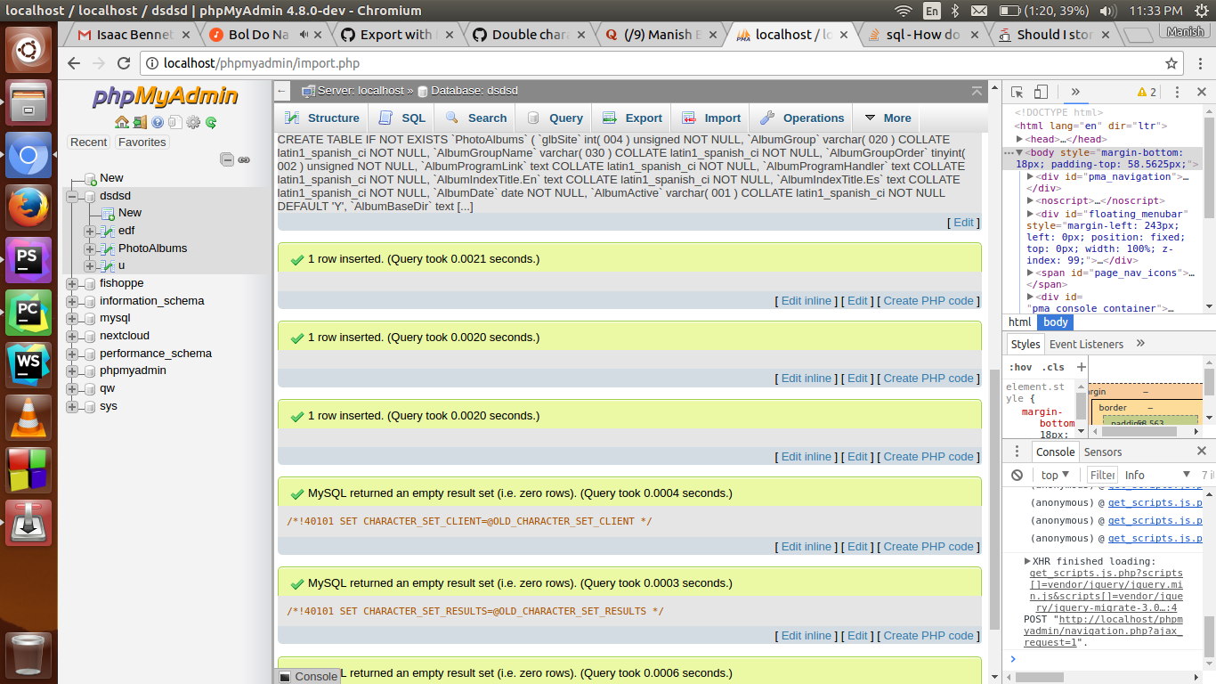 Import Result have empty rows · Issue #13459 · phpmyadmin/phpmyadmin ...