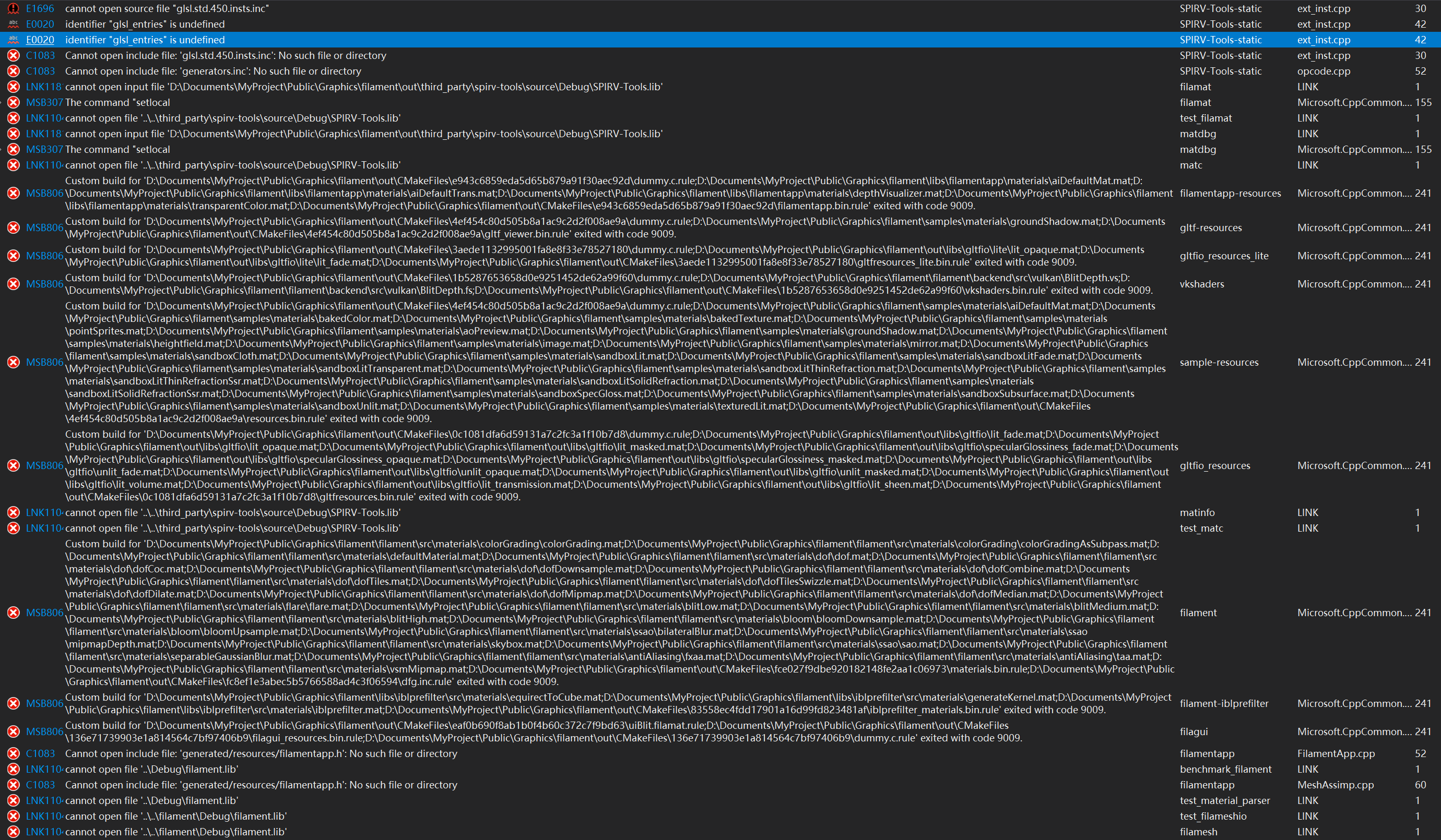 build visual studio solution failed · Issue #4368 · google/filament ...