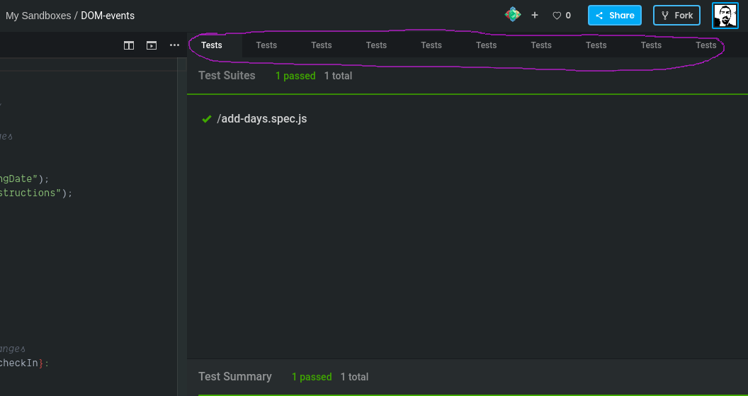 'Tests' links stacking up on the preview pane. · Issue #1651 ...