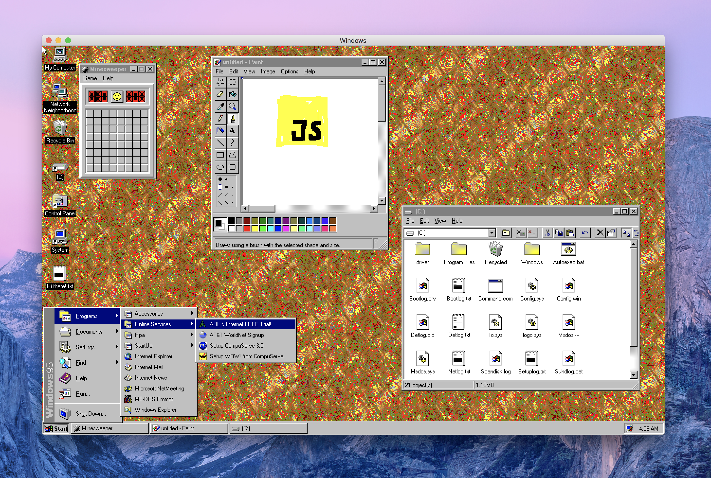 win 95 game emulator for mac os x