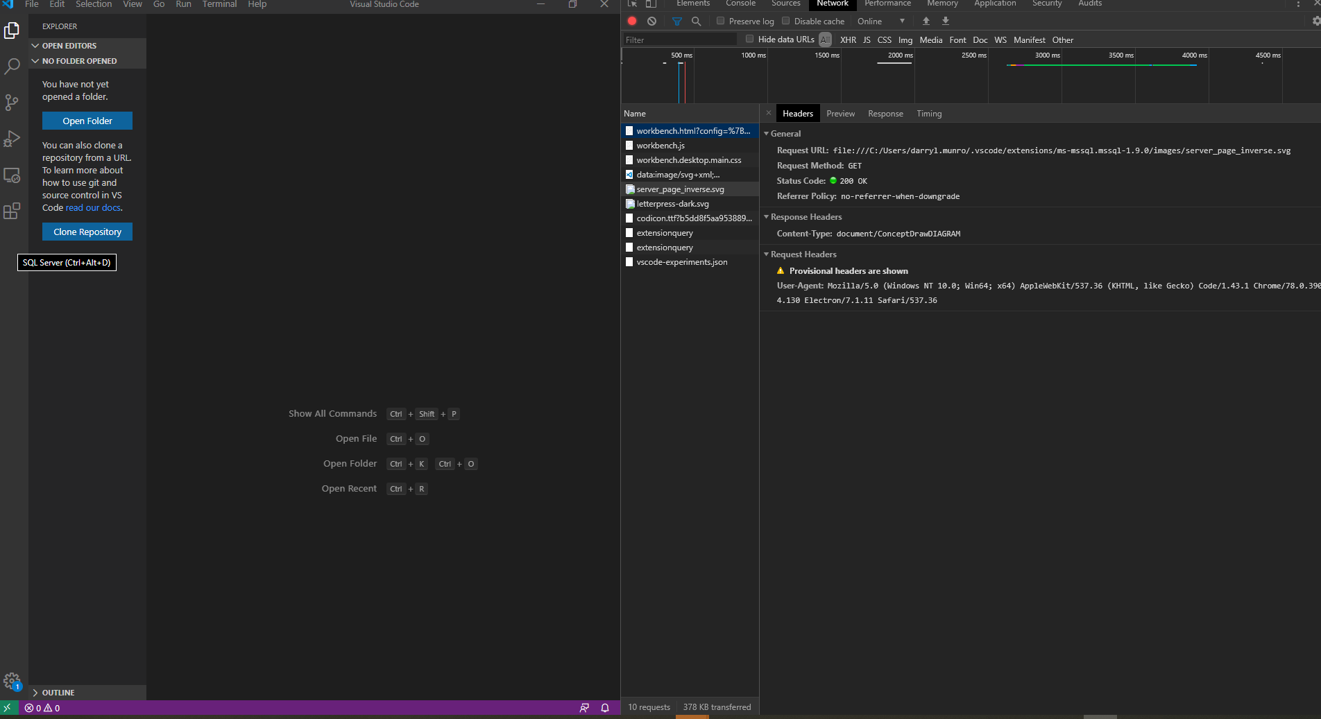 Activity Bar Icons don't show · Issue #94482 · microsoft/vscode · GitHub