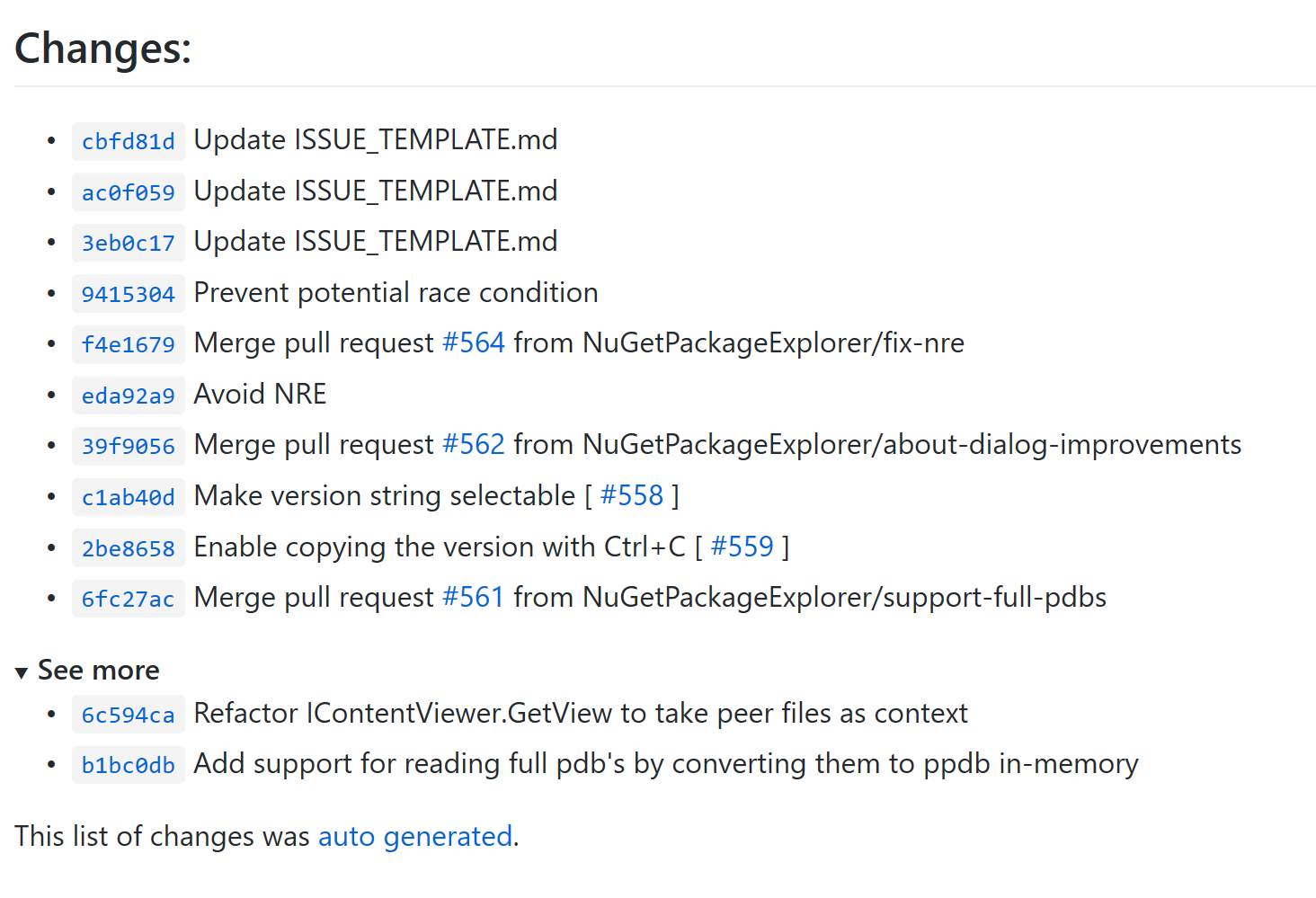 GitHub Release: Prefer PR/Issues over commits · Issue #9010 · microsoft ...