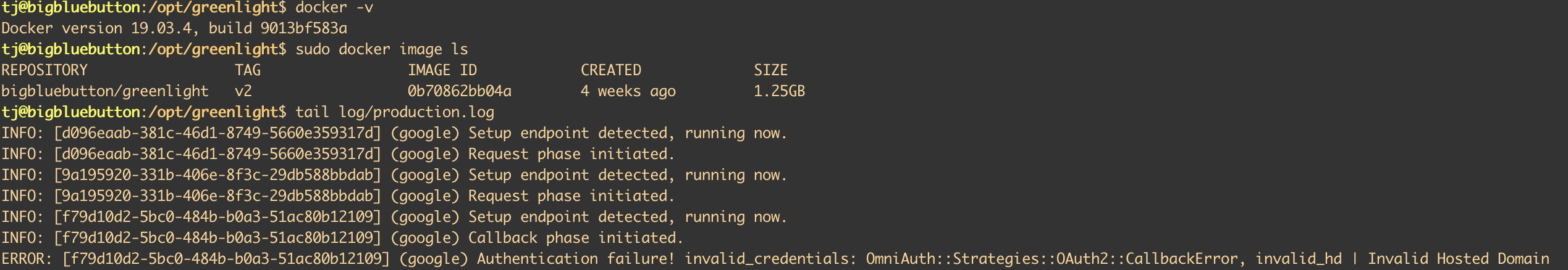 Logging in with Google error · Issue #861 · bigbluebutton/greenlight ...