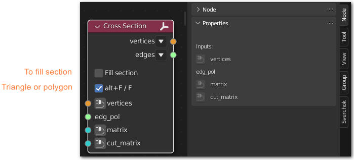 Cross Section — Sverchok 1, 2, 0 documentation