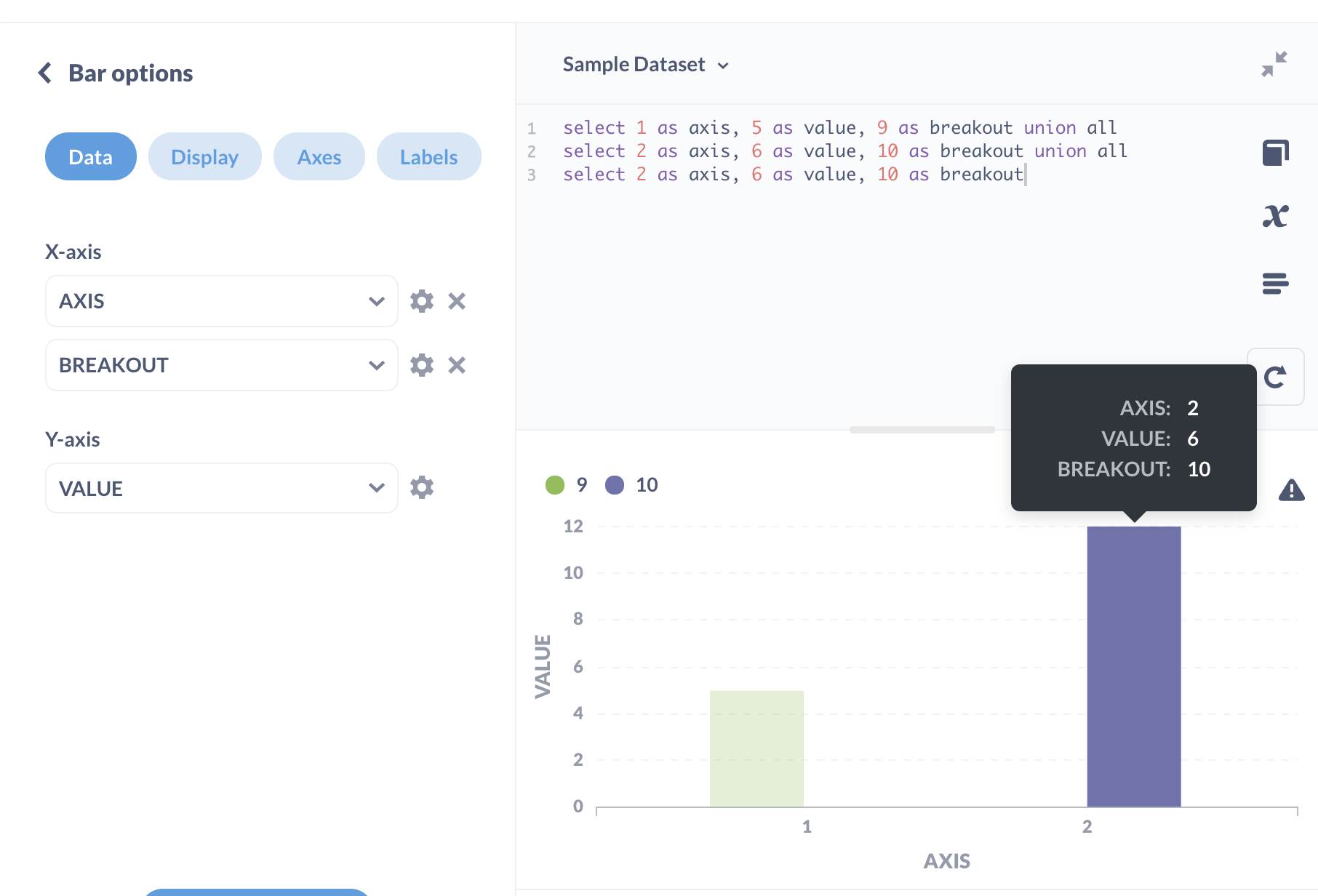 Tooltip shows incorrect values on unaggregated data with breakout ...