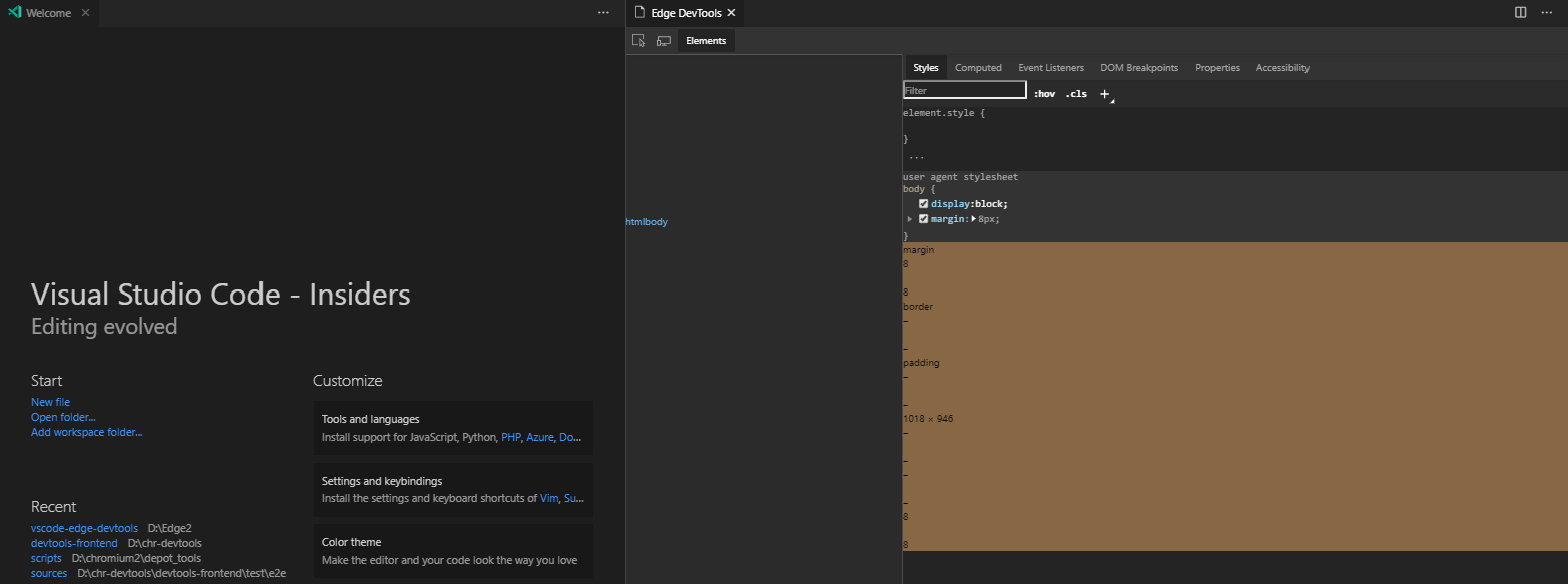 Edge DevTools VSCode Extension not working on VSCode Insiders · Issue